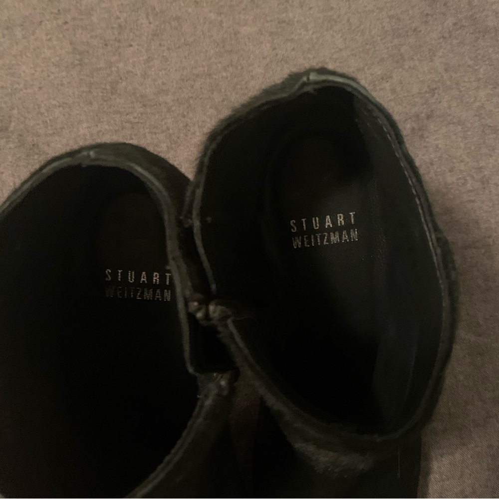 Black Cowhide Stuart Weitzman Booties - image 6
